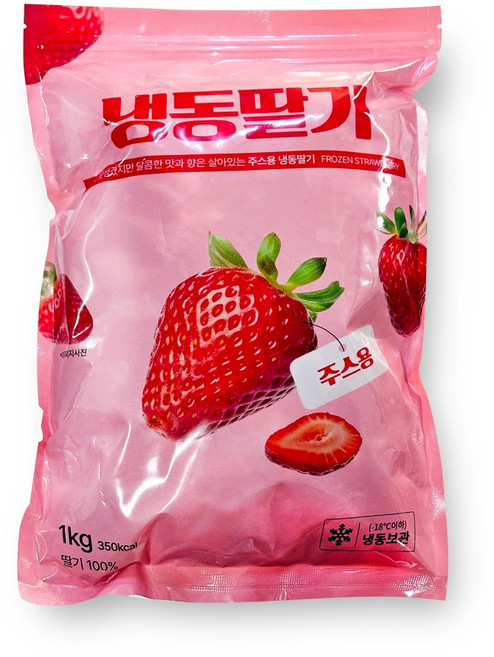 쥬스용 무가당 냉동딸기 1kgX10봉, 10개, 1kg