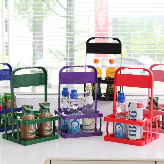 구디푸디 4구 커피 캐리어 다회용 접이식 테이크아웃 맥주 음료 텀블러 캐리어, 1개입, 1개