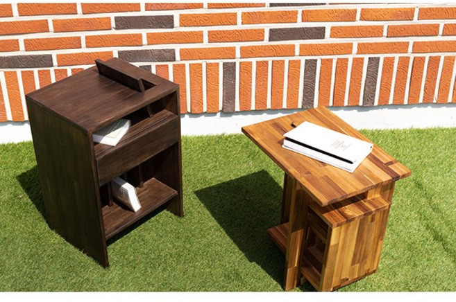 감성 협탁 거실 미니 디자인 협탁 침대 사이드 원목 협탁, 원목(오일마감)