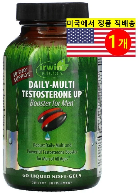 Irwin Naturals 남성용 데일리 멀티 테스토스테론 업 부스터 Daily-Multi Testosterone Up Booster 60정, 1개 - 쿠팡