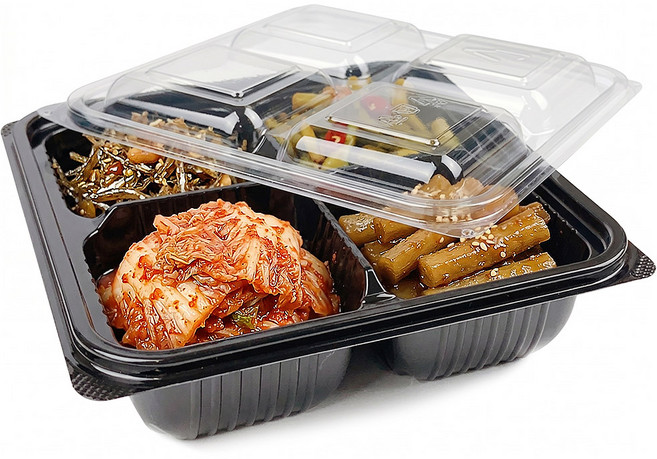 일회용 4칸 반찬용기 넉넉한 나눔용기, 1개, 50세트