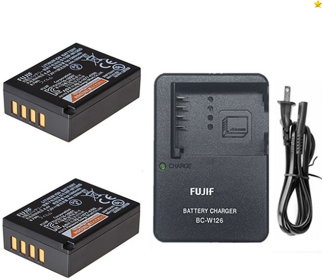 호환배터리 충전기 후지X-T30IIXT302세대XH1XS10 마이크로싱글 NP-W126S, 배터리 2개+충전기(돼지코포함), 1개