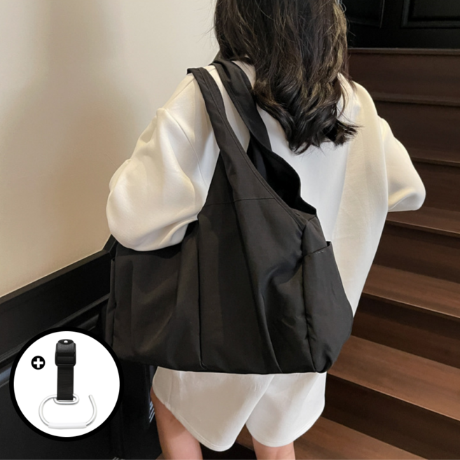 FRICHE 가벼운 아기 국민 기저귀가방, 1개, 블랙