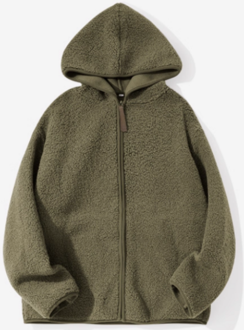 이즈리엘 겨울 뽀글이 후드 귀여운 집업 자켓 점퍼