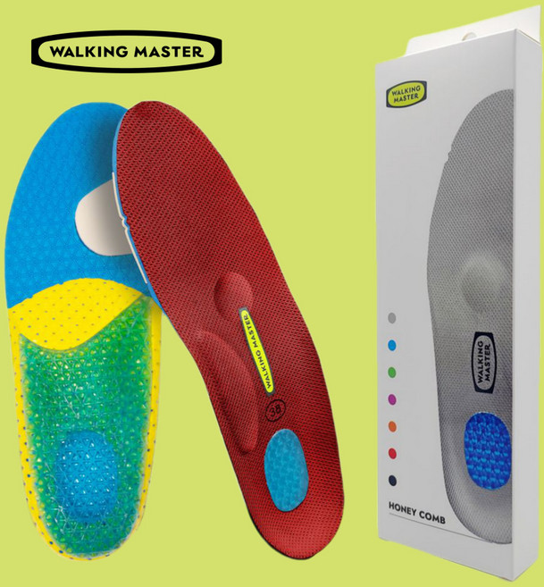 워킹마스터 벌집 깔창 기능성 키높이 운동화 푹신한 라텍스 아치 발편한 군대 구두 군인 군화 에어 쿠션 요족 얇은 충격흡수 평발용 바른 자세교정 아치형 2cm