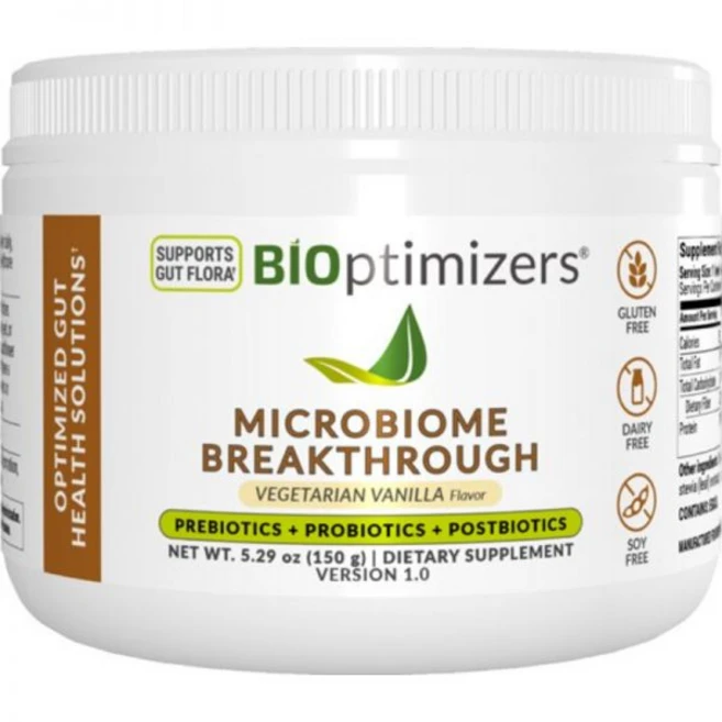BIOptimizers 바이옵티마이저스 마이크로바이옴 바닐라 5.29 oz 파우더 영양제, 1개 - 쿠팡