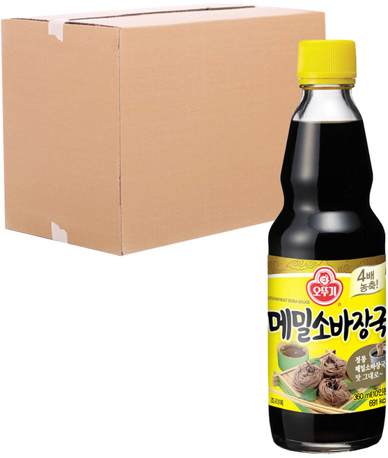 메밀소바 장국 15개입 1박스 메밀장국 국수장국 메밀소바소스, 360ml
