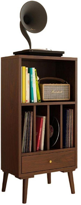 원목 장식장 진열장 정리 진열 레코드 양주 인테리어 턴테이블 거실 선반 보관 수납장 오디오, 블랙 50x40x105cm(목재)