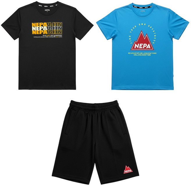 네파 키즈 주니어 반팔 반바지 하복 세트 3pcs