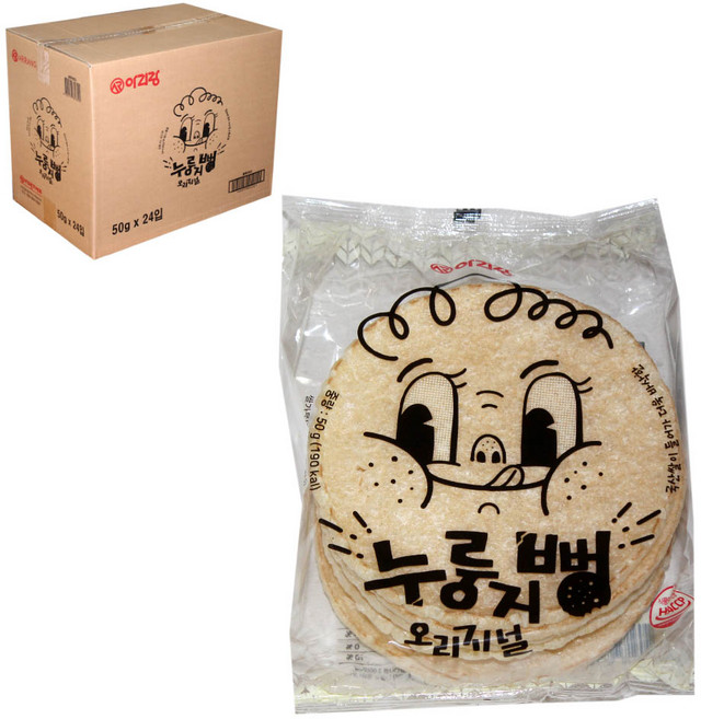 이호 편의점 간식 배달 누룽지 뻥튀기 심심풀이 간식 부모님 간식 어린이 간식, 24개, 50g