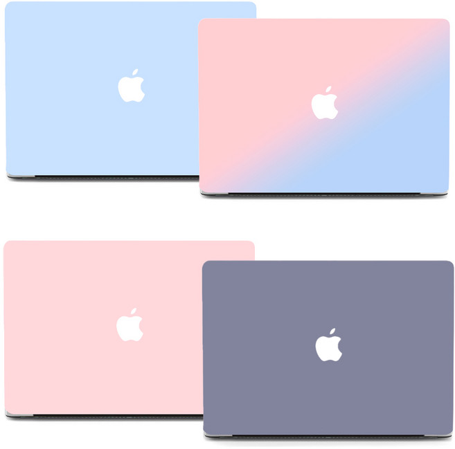 트루커버 맥북 프로 M4 16인치 A3186 A3403 파스텔톤 컬러 로고컷 케이스, 프로 M4 16인치 Pro (A3403), 파스텔 블루 케이스, 1개