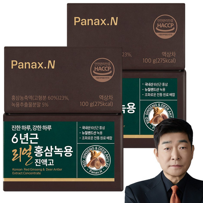 [휴온스N 공식] 파낙스엔 6년근 리얼 홍삼 녹용 진액고, 100g, 2개