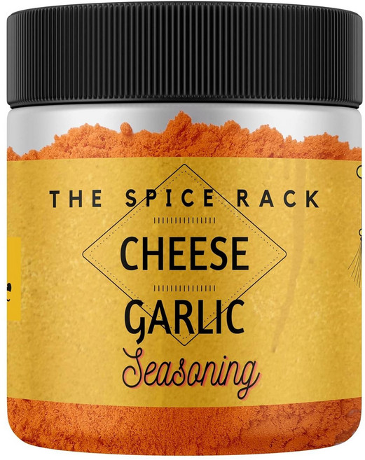 THE SPICE RACK 치즈 마늘 시즈닝 파우더 - 팝콘 파스타 빵 구운야채 - 마늘이 들어간 치즈 맛 - 100g, 100g (1팩), 1