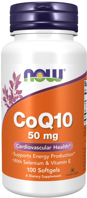 NOW Foods CoQ10軟膠囊 50mg, 100顆, 1罐