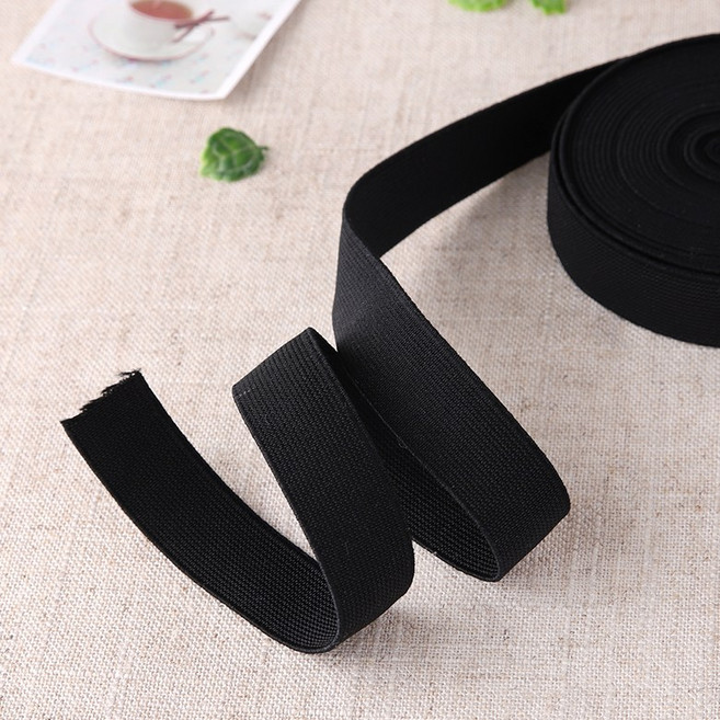 짱패브릭 (450cm)고탄력-이중직고무밴드-블랙, 20mm, 1개