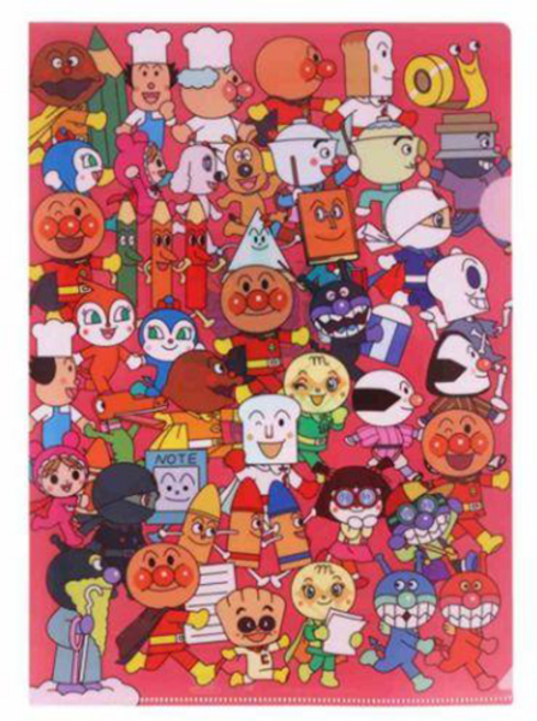 옐상 호빵맨 L자 파일 3종, 1개, 레드