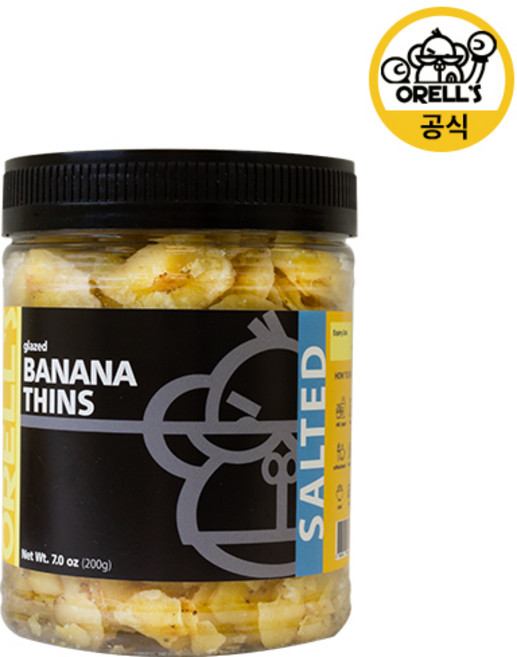 오렐바나나틴스 오렐바나나칩 맥주안주 캠핑간식 골프장 간식 200g 솔트(소금) 맛, 1개, 100g