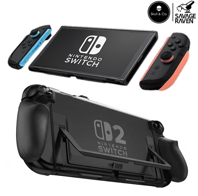 스컬앤코 닌텐도 스위치2 피션 그립 케이스, 1개, 블랙
