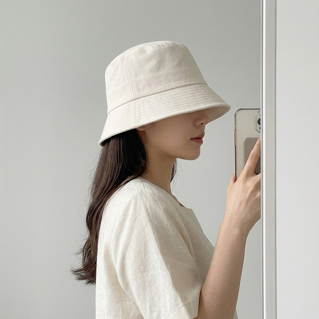 마르켈라 여성용 버킷햇 햇빛차단 모자 여행용 벙거지 등산 턱끈탈부착 챙모자