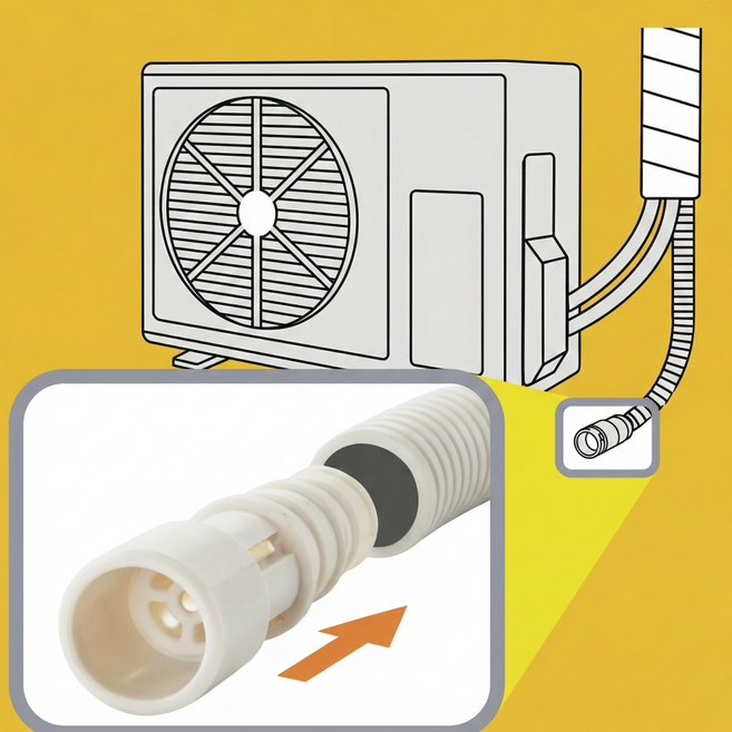 MADE IN JAPAN 에어컨 호스 벌레 차단캡, 1세트