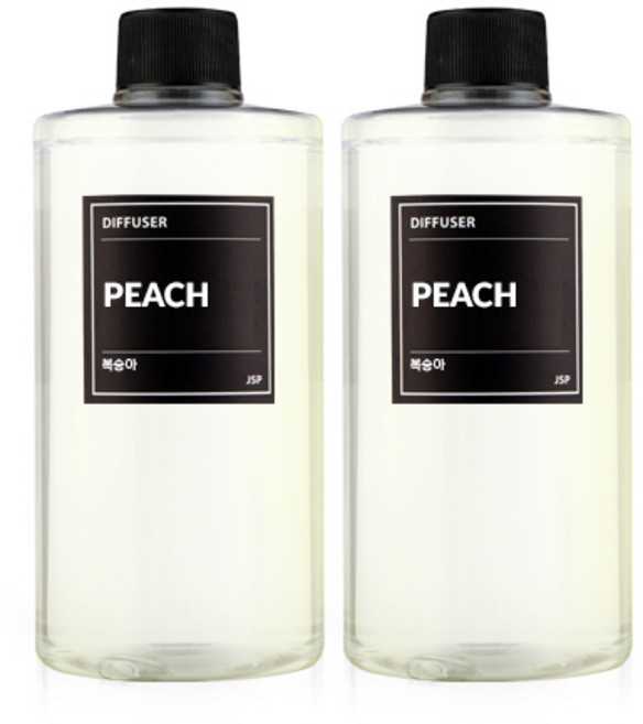 JSP디퓨저 대용량 리필액, 복숭아, 500ml, 2개