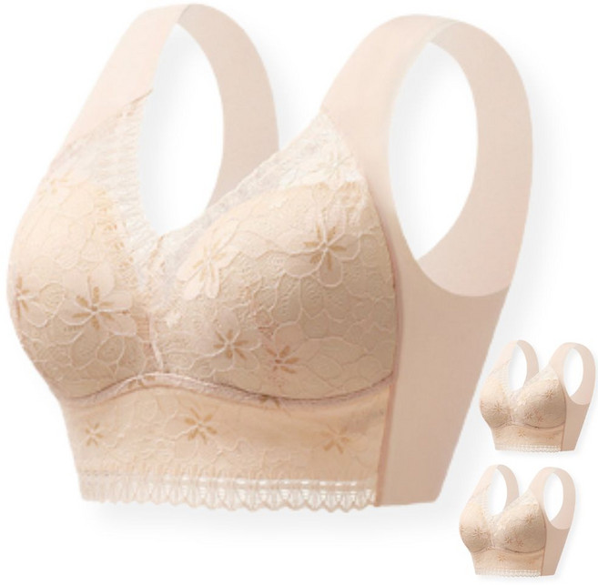 고힙 중년 여성 처진 가슴 보정 심리스 브라자 2p