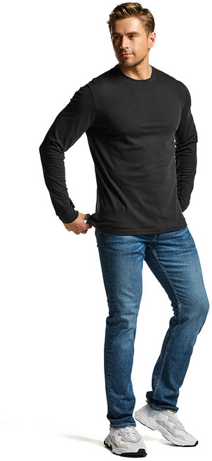 테슬라 코튼 베이직 긴팔 무지 티셔츠 TM-MTL51