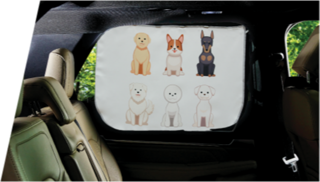 커즈니 차량용 햇빛가리개, 도그, 1개