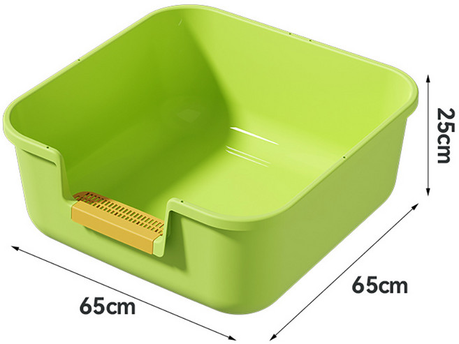 홈메이드 초대형 고양이 화장실 특대형 두부모래 배변통 모래삽 포함, 그린, 1개