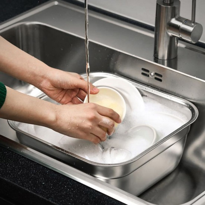 키친아트 스텐 정사각 설거지통 8리터 일반, 1개