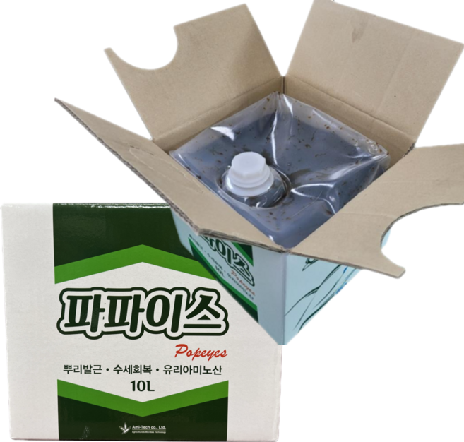 [농사마트] 파파이스 10L 아미노산 대용량 관주 엽면시비 식물영양제 아미텍, 1개
