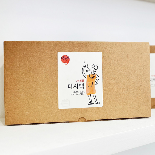 가게용 다시백 대형 중형 소형 골라보기 II 별 다섯을 위한 우리 가게만의 돋보이는 국물 레시피, 소(S), 1세트, 800개