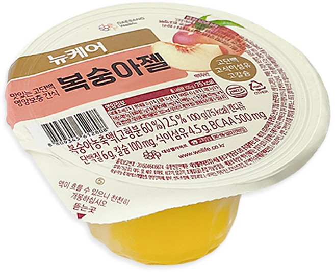 뉴케어 영양간식 복숭아젤, 100g, 20개