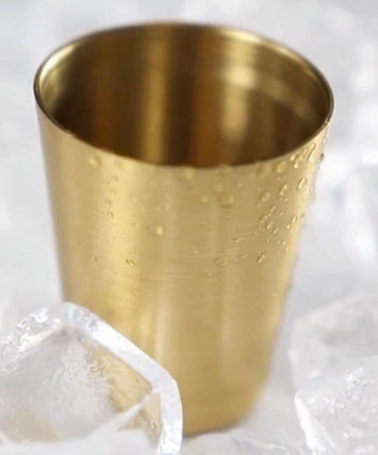 HONGAI 고급스러운 황금빛 골든 소주잔 술잔, 1개