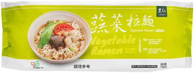 里仁 蔬菜拉麵 純素, 400g, 1個