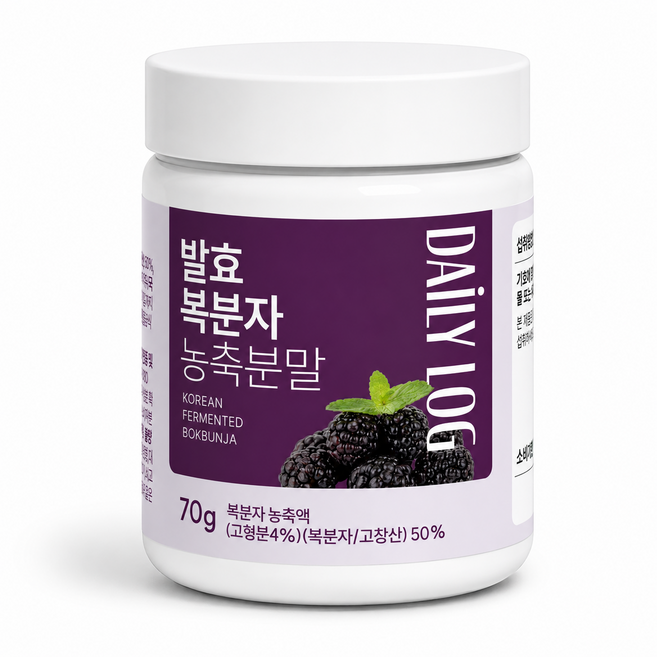 데일리로그 고창 복분자분말 발효농축분말, 70g, 6개