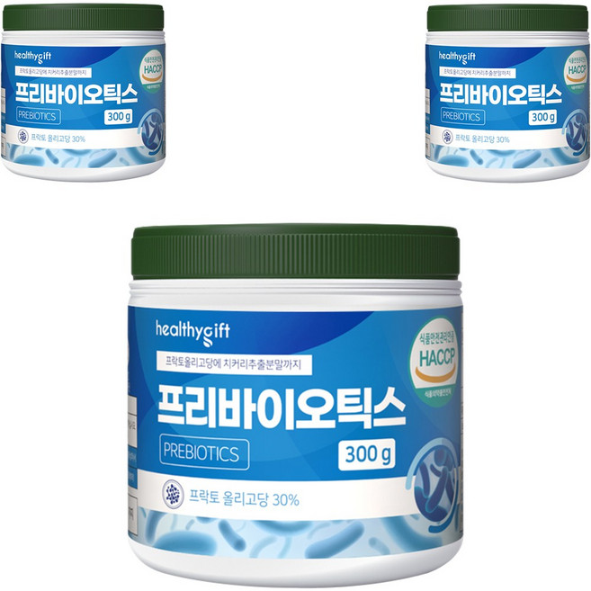 프리바이오틱스 FOS 프락토올리고당 식약처 인증 유산균 먹이 분말 가루 대용량, 300g, 3개