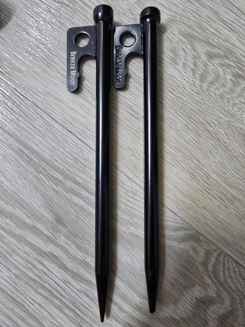 브리즈문 단조팩 텐트팩 캠핑 타프 팩 말뚝 크롬 20cm, 02.S45C 스프링강(블랙), 40cm+사은품(논슬립 코팅 장갑)