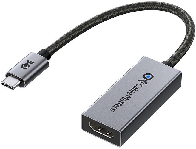 Cable Matters macOS용 48Gbps 단방향 USB C to HDMI 2.1 어댑터 8K@60Hz / 4K@240Hz HDR 지원 썬더볼트 5 to HDMI 어, Cable Matters macOS용 48Gbps 단방