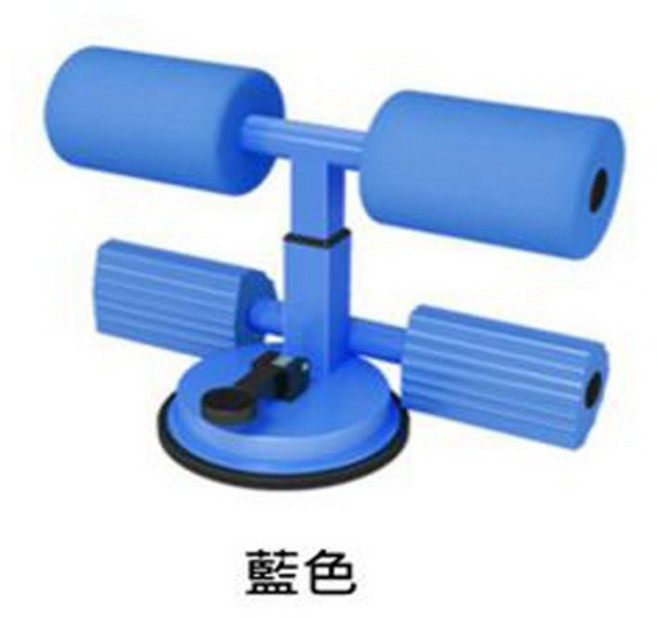 仰臥起坐輔助器 升級雙桿 加寬吸盤 捲腹器 健腹器 腹肌訓練, 1個, 藍色, 藍色
