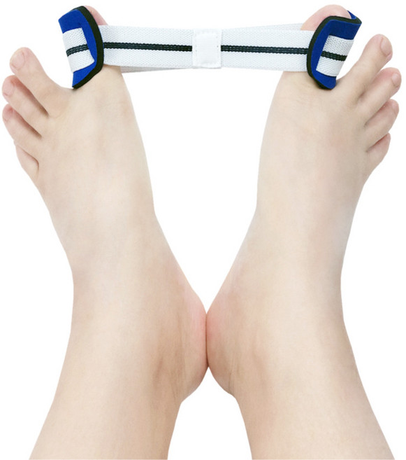 두리C 엄지발가락 운동밴드 무지외반증 발가락밴드 헬스소품, 블루 라인, 1개