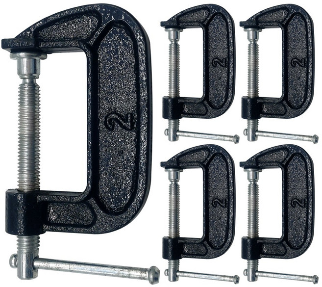 C형 클램프 2인치 G형 목공용, 5개