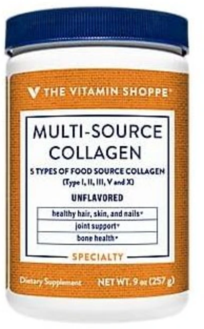 The Vitamin Shoppe Multi-Source Collagen Powder - 5 Types of Collagen to Support Hair Skin & Nail, 1개, 257g - 쿠팡