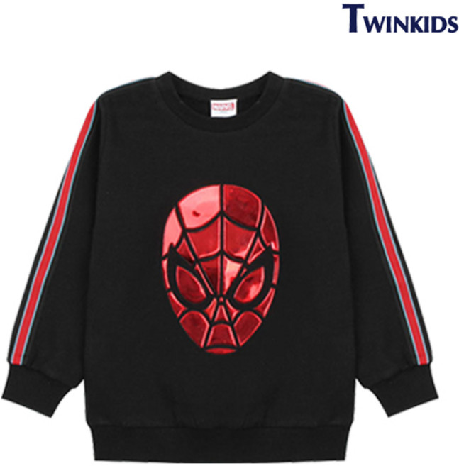 [트윈키즈] 마블 TAPE 맨투맨(T8WM9T07_BK)