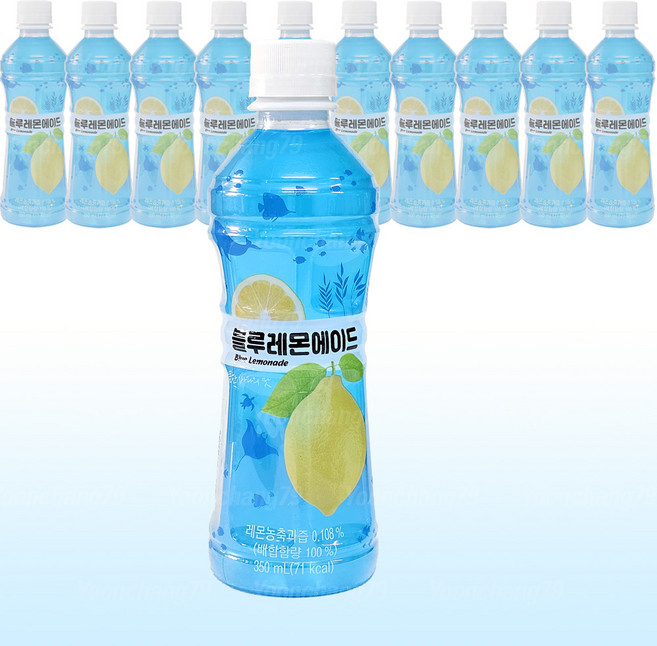 블루 레몬에이드 350ml x 10개(1박스) 페트 탄산음료, 10개