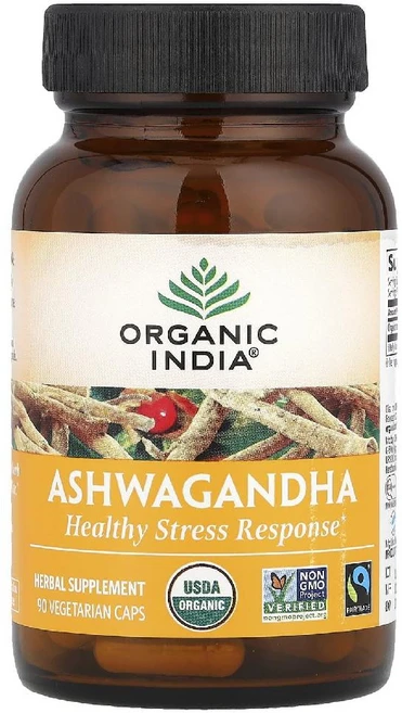 오가닉인디아 아슈와간다 아쉬아간다 아슈아간다 인삼 뿌리 추출물 효능 800mg 90캡슐, 90정, 1개 - 쿠팡