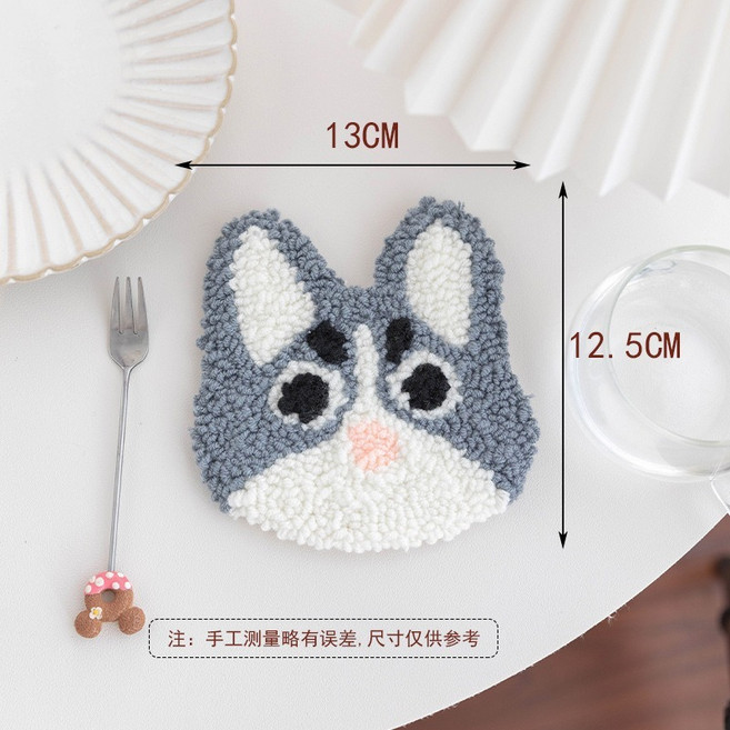 花惹發禮物店 戳戳繡 DIY刺繡材料包, 1個, 貓咪5(附教學)