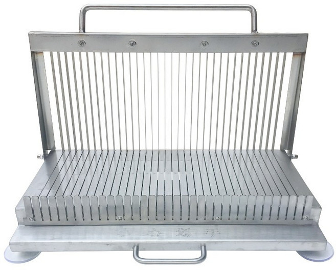 업소용 햄칼 어슷썰기 절단기 유부 커터 마라탕 유형 두부 스테인레스 슬라이서 손질, 1개, 왼쪽 잠금장치 1개