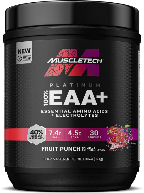 Muscletech Health 白金 EAA+ 水果潘趣, 1個, 393g