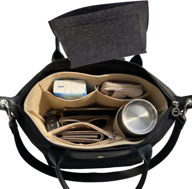 키쉬홈 프리미엄 롱샴 호환 백인백 가방 정리 수납 파우치